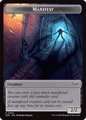 Emblem - Kaito, Bane of Nightmares // Manifest Double-Sided Token [Duskmourn: House of Horror Tokens] MTG Single Magic: The Gathering  | Multizone: Comics And Games