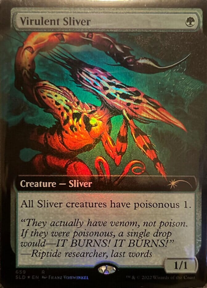 Virulent Sliver (Extended Art) [Secret Lair Drop Promos] MTG Single Magic: The Gathering  | Multizone: Comics And Games