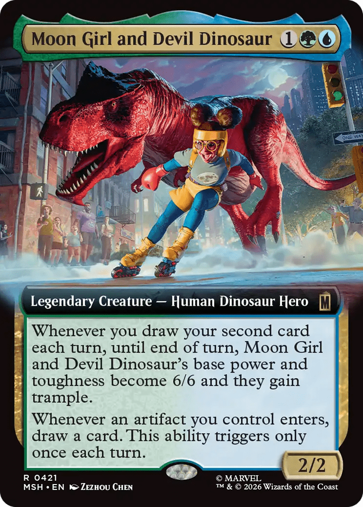 Moon Girl and Devil Dinosaur (Extended Art) [Marvel Super Heroes] MTG Single Magic: The Gathering  | Multizone: Comics And Games