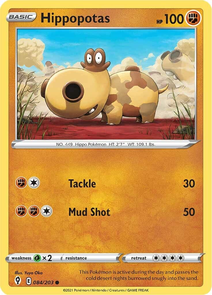 Hippopotas (084/203) [Sword & Shield: Evolving Skies] Pokemon Single Pokémon  | Multizone: Comics And Games