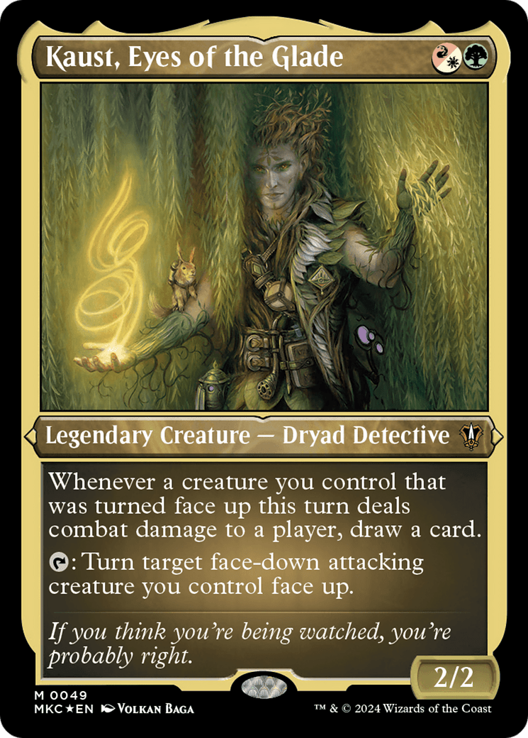 Kaust, Eyes of the Glade (Display Commander) [Murders at Karlov Manor Commander] MTG Single Magic: The Gathering  | Multizone: Comics And Games