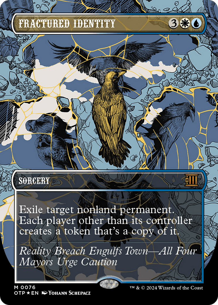 Fractured Identity (Textured Foil) [Outlaws of Thunder Junction: Breaking News] MTG Single Magic: The Gathering  | Multizone: Comics And Games