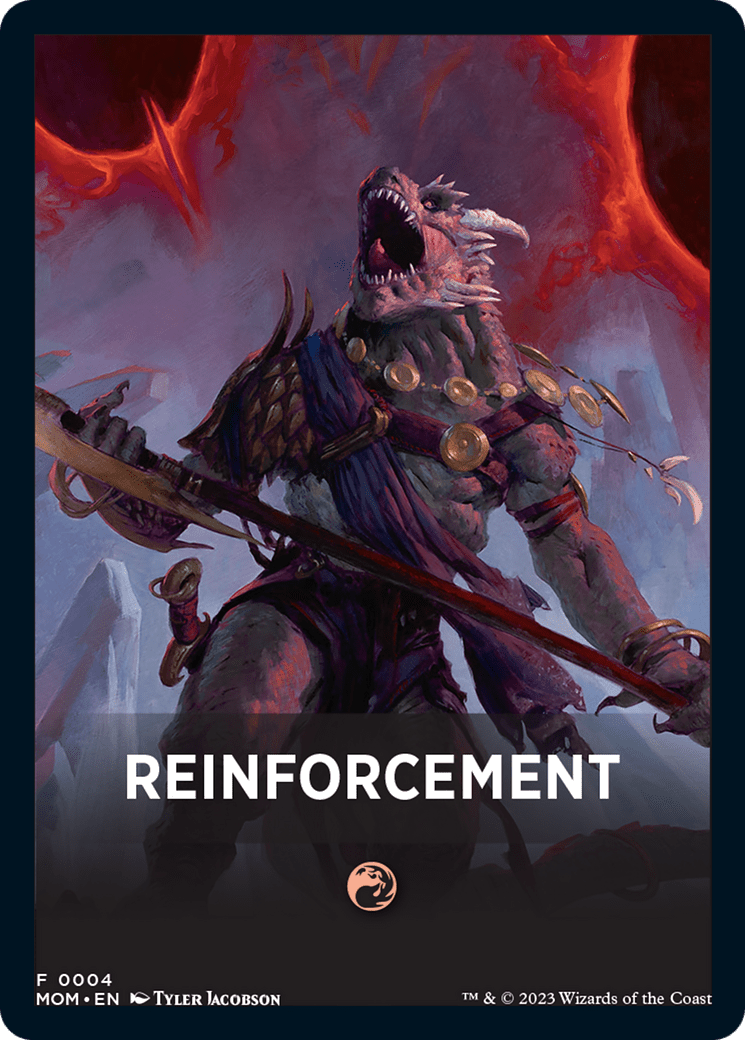 Reinforcement Theme Card [March of the Machine Tokens] MTG Single Magic: The Gathering  | Multizone: Comics And Games