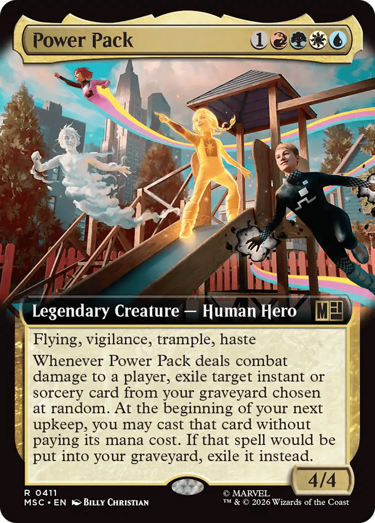 Power Pack (Extended Art) [Marvel Super Heroes Commander] MTG Single Magic: The Gathering  | Multizone: Comics And Games