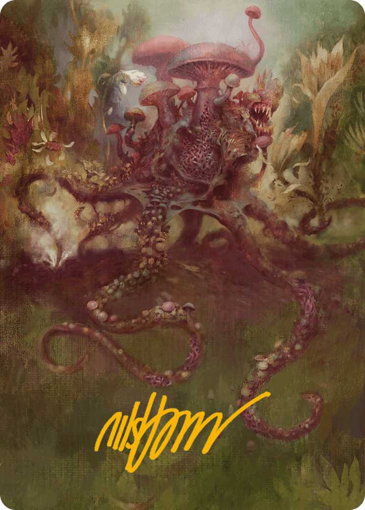 Sowing Mycospawn Art Card (Gold-Stamped Signature) [Modern Horizons 3 Art Series] MTG Single Magic: The Gathering  | Multizone: Comics And Games