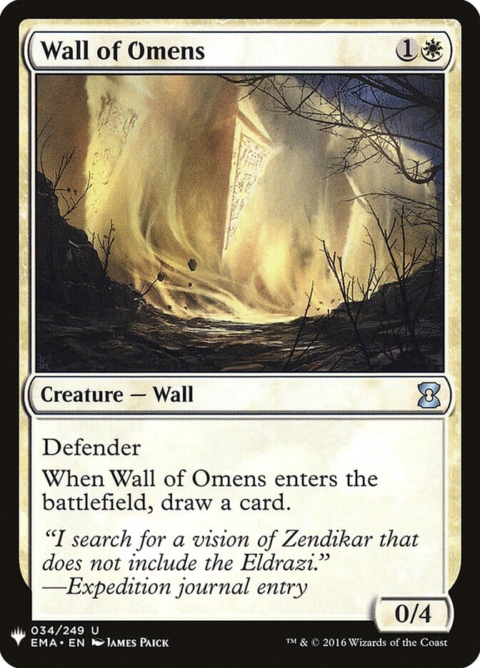 Wall of Omens [Mystery Booster] MTG Single Magic: The Gathering  | Multizone: Comics And Games