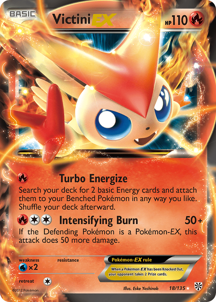 Victini EX (18/135) [Black & White: Plasma Storm] Pokemon Single Pokémon  | Multizone: Comics And Games