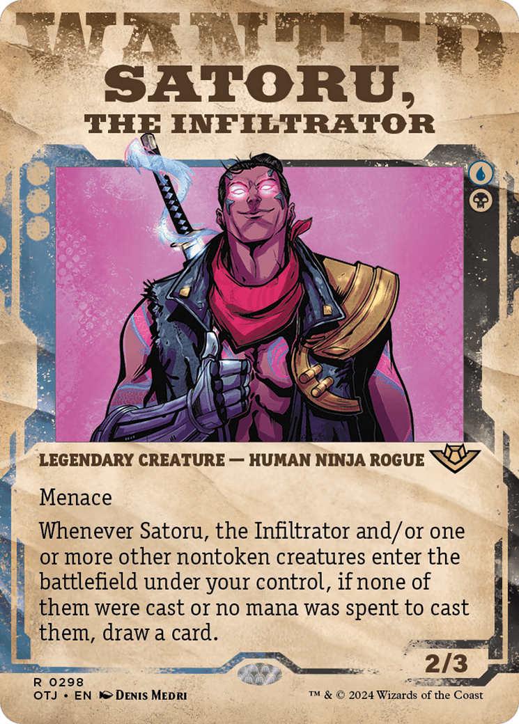 Satoru, the Infiltrator (Showcase) [Outlaws of Thunder Junction] MTG Single Magic: The Gathering  | Multizone: Comics And Games