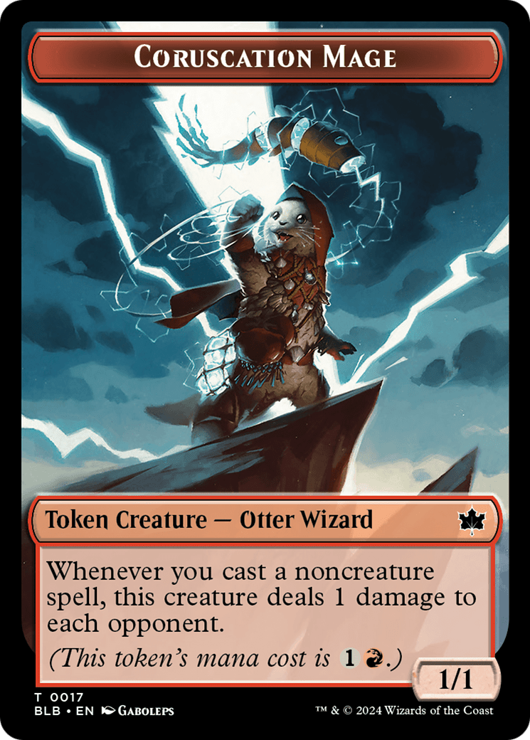 Coruscation Mage Token [Bloomburrow Tokens] MTG Single Magic: The Gathering  | Multizone: Comics And Games