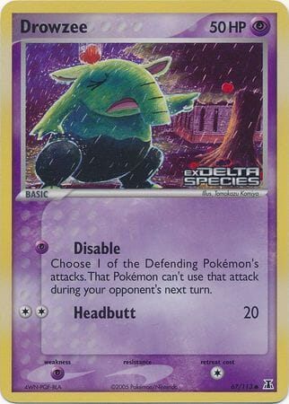 Drowzee (67/113) (Stamped) [EX: Delta Species] Pokemon Single Pokémon  | Multizone: Comics And Games
