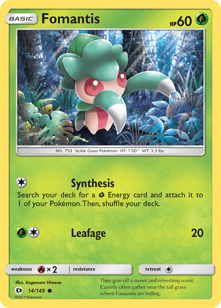 Fomantis (14/149) [Sun & Moon: Base Set] Pokemon Single Pokémon  | Multizone: Comics And Games
