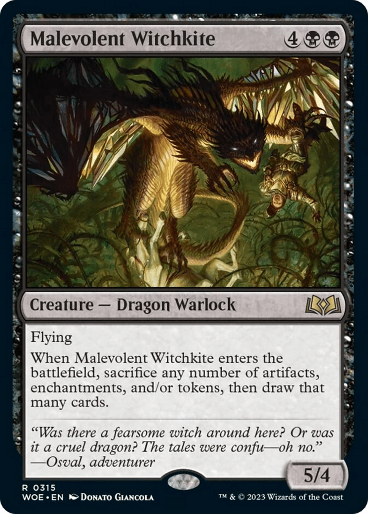 Malevolent Witchkite [Wilds of Eldraine] MTG Single Magic: The Gathering  | Multizone: Comics And Games