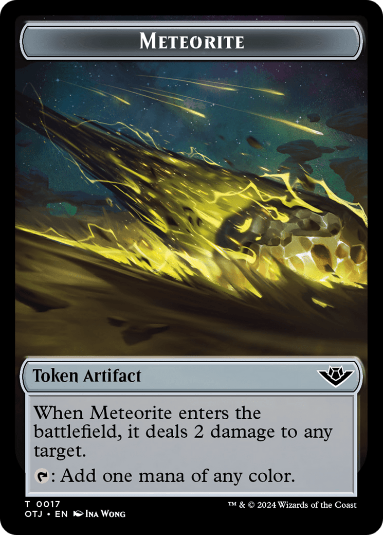 Meteorite Token [Outlaws of Thunder Junction Tokens] MTG Single Magic: The Gathering  | Multizone: Comics And Games
