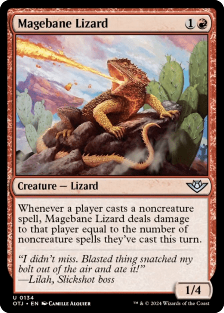 Magebane Lizard [Outlaws of Thunder Junction] MTG Single Magic: The Gathering  | Multizone: Comics And Games