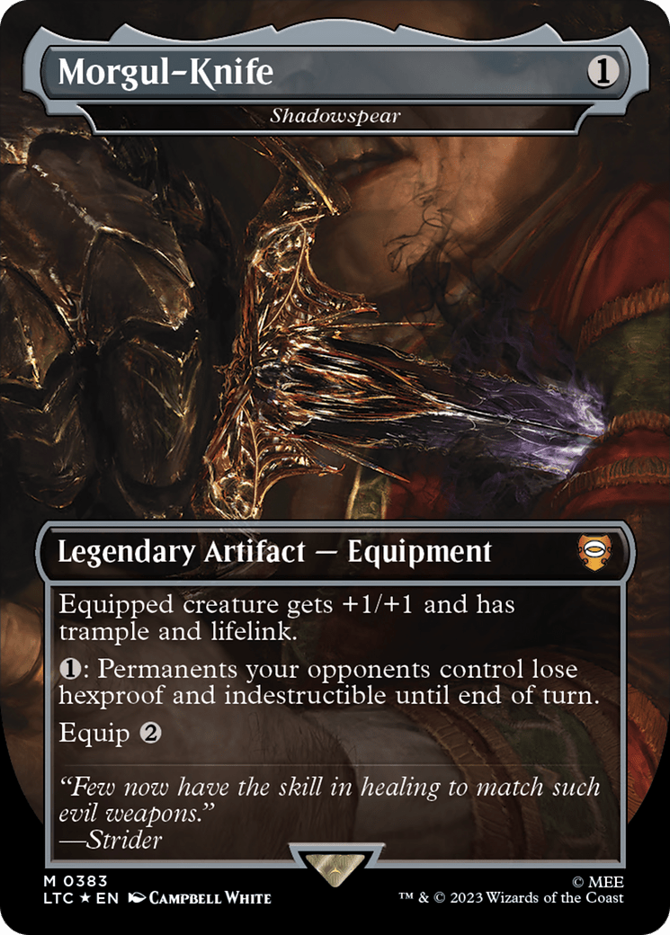 Morgul-Knife - Shadowspear (Surge Foil) [The Lord of the Rings: Tales of Middle-Earth Commander] MTG Single Magic: The Gathering  | Multizone: Comics And Games