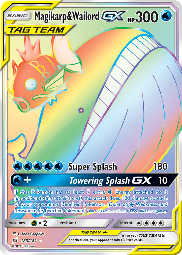 Magikarp & Wailord GX (183/181) [Sun & Moon: Team Up] Pokemon Single Pokémon  | Multizone: Comics And Games