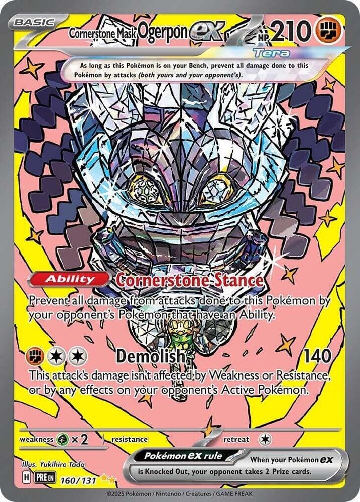 Cornerstone Mask Ogerpon ex (160/131) [Scarlet & Violet: Prismatic Evolutions] Pokemon Single Pokémon  | Multizone: Comics And Games