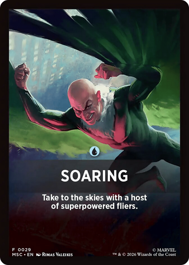 Soaring Theme Card [Marvel Super Heroes Commander] MTG Single Magic: The Gathering  | Multizone: Comics And Games