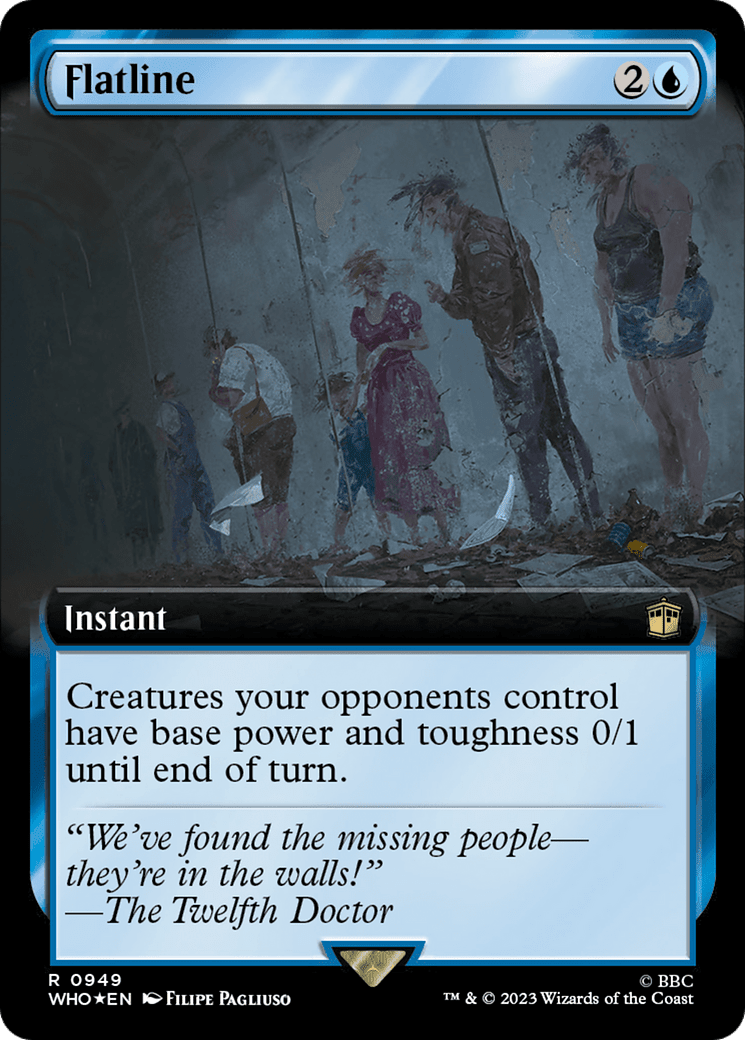 Flatline (Extended Art) (Surge Foil) [Doctor Who] MTG Single Magic: The Gathering  | Multizone: Comics And Games