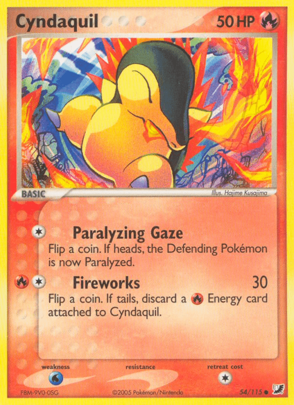 Cyndaquil (54/115) [EX: Unseen Forces] Pokemon Single Pokémon  | Multizone: Comics And Games