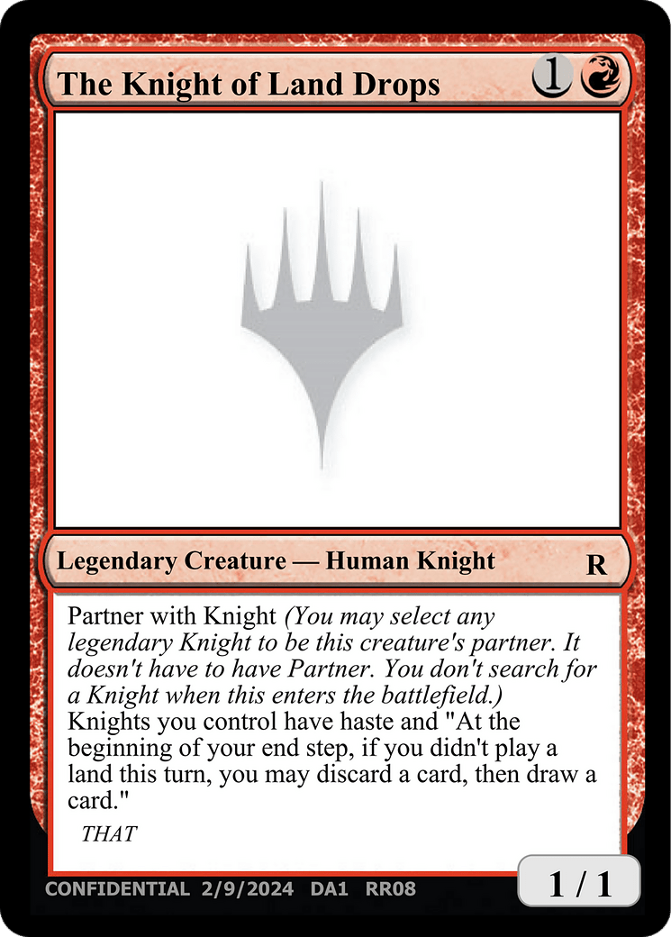 The Knight of Land Drops [Unknown Event] MTG Single Magic: The Gathering  | Multizone: Comics And Games