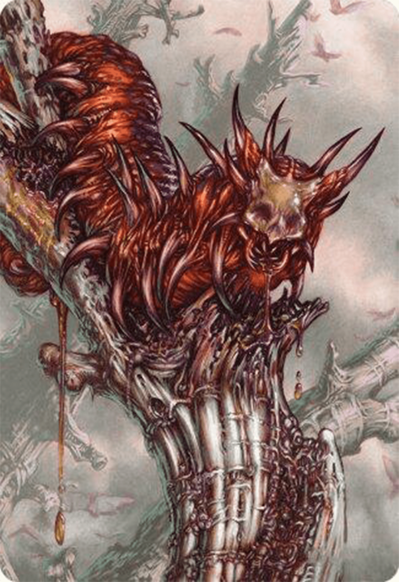 Grist, Voracious Larva Art Card [Modern Horizons 3 Art Series] MTG Single Magic: The Gathering  | Multizone: Comics And Games