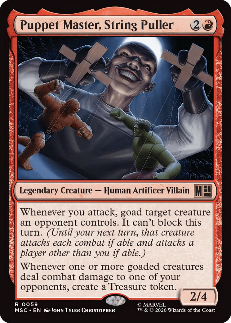 Puppet Master, String Puller (Surge Foil) [Marvel Super Heroes Commander] MTG Single Magic: The Gathering  | Multizone: Comics And Games