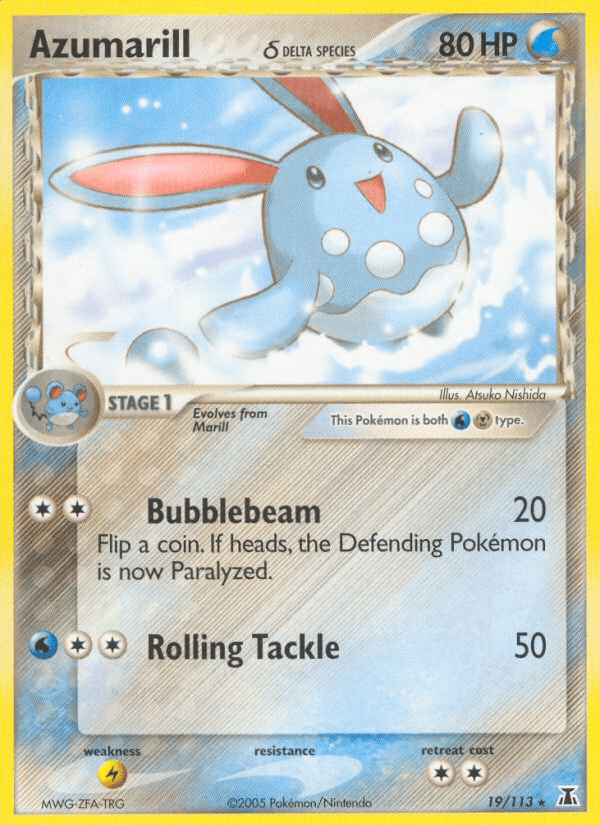 Azumarill (19/113) (Delta Species) [EX: Delta Species] Pokemon Single Pokémon  | Multizone: Comics And Games