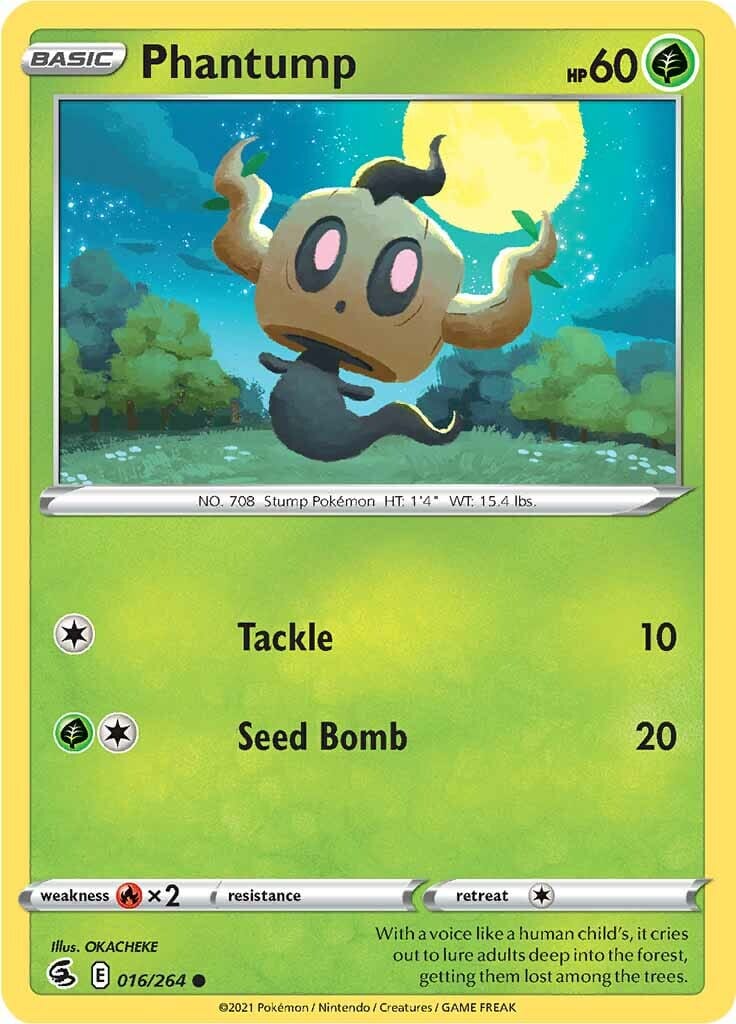 Phantump (016/264) [Sword & Shield: Fusion Strike] Pokemon Single Pokémon  | Multizone: Comics And Games