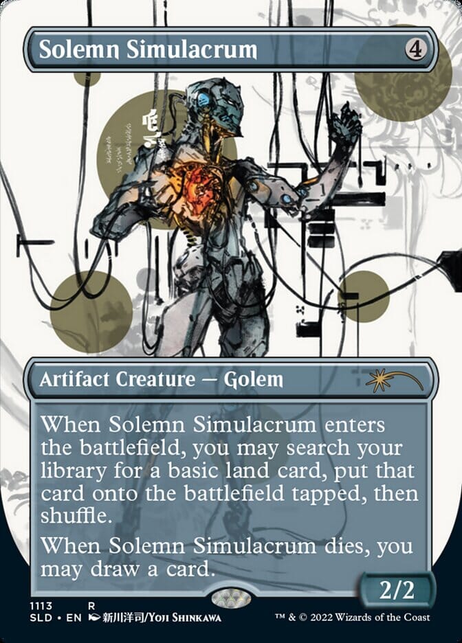 Solemn Simulacrum (1113) (Borderless) [Secret Lair Drop Series] MTG Single Magic: The Gathering  | Multizone: Comics And Games
