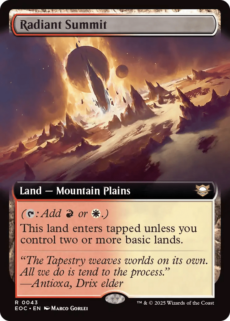 Radiant Summit (Extended Art) [Edge of Eternities Commander] MTG Single Magic: The Gathering  | Multizone: Comics And Games