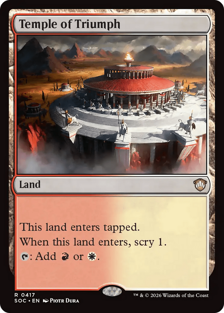 Temple of Triumph [Secrets of Strixhaven Commander] MTG Single Magic: The Gathering  | Multizone: Comics And Games