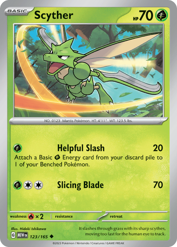 Scyther (123/165) [Scarlet & Violet 151] Pokemon Single Pokémon  | Multizone: Comics And Games