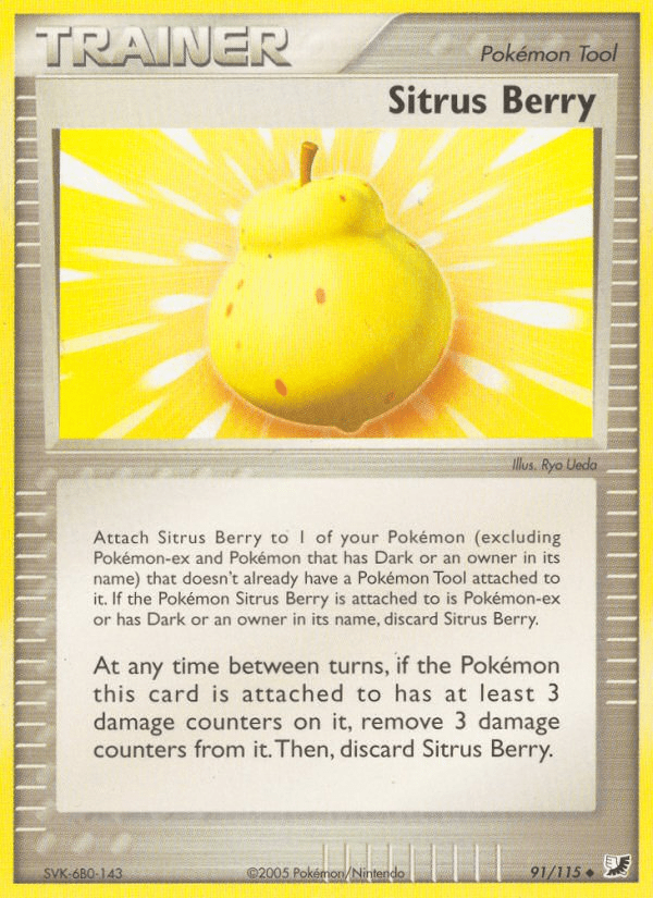 Sitrus Berry (91/115) [EX: Unseen Forces] Pokemon Single Pokémon  | Multizone: Comics And Games