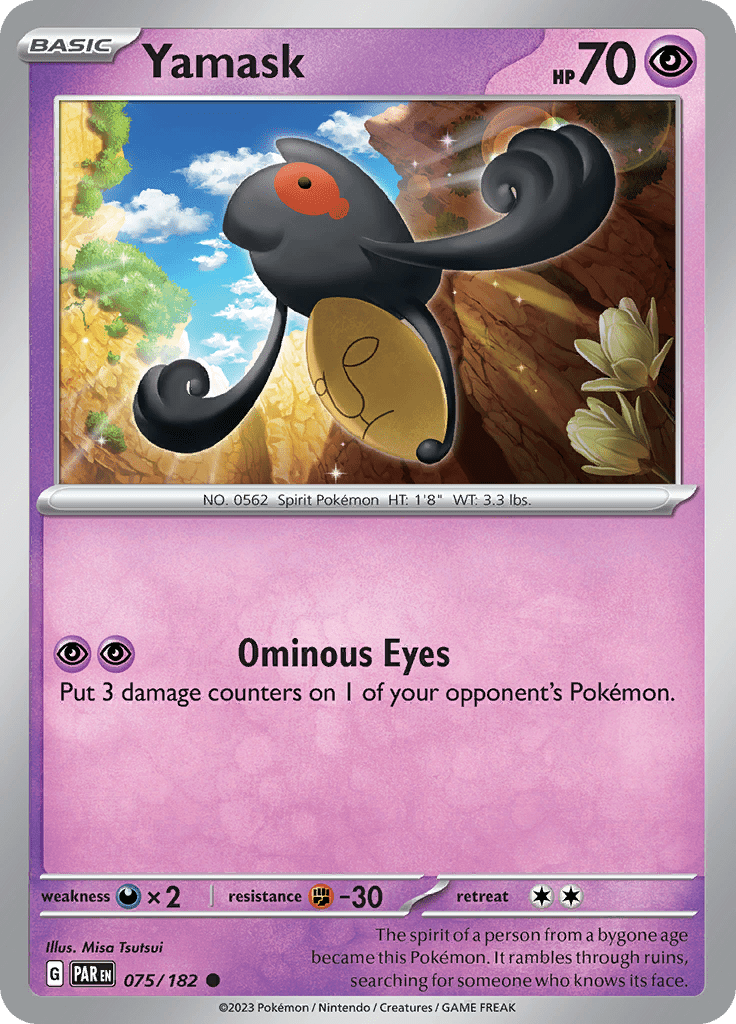 Yamask (075/182) [Scarlet & Violet: Paradox Rift] Pokemon Single Pokémon  | Multizone: Comics And Games