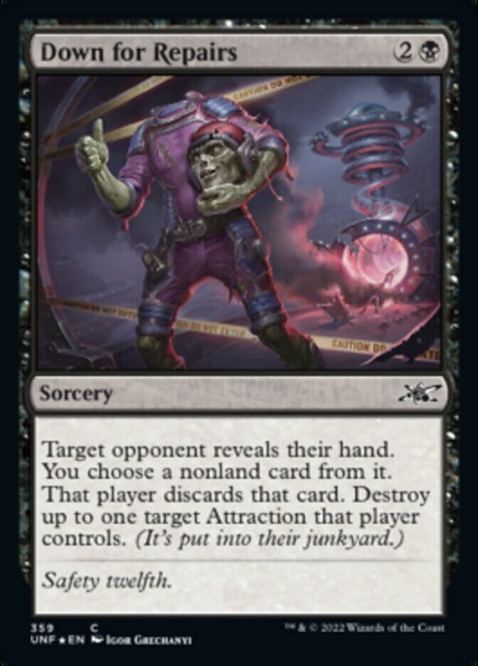 Down for Repairs (Galaxy Foil) [Unfinity] MTG Single Magic: The Gathering  | Multizone: Comics And Games