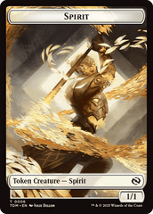 Spirit (0006) // Spirit (0007) Double-Sided Token [Tarkir: Dragonstorm Tokens] MTG Single Magic: The Gathering  | Multizone: Comics And Games