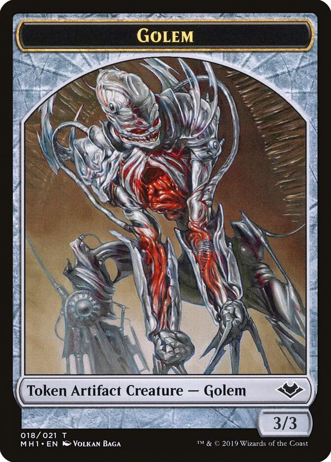 Soldier (004) // Golem (018) Double-Sided Token [Modern Horizons Tokens] MTG Single Magic: The Gathering  | Multizone: Comics And Games