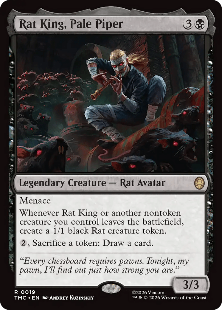Rat King, Pale Piper [Teenage Mutant Ninja Turtles Commander] MTG Single Magic: The Gathering  | Multizone: Comics And Games
