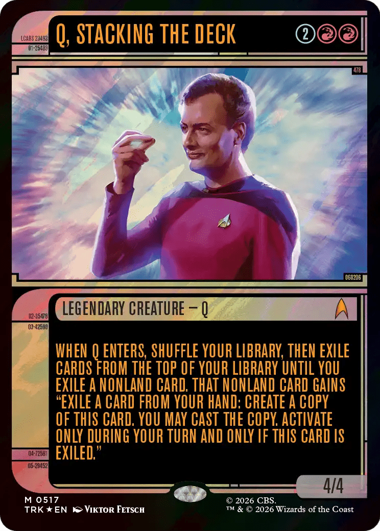 Q, Stacking the Deck (Showcase) (Surge Foil) [Star Trek] MTG Single Magic: The Gathering  | Multizone: Comics And Games