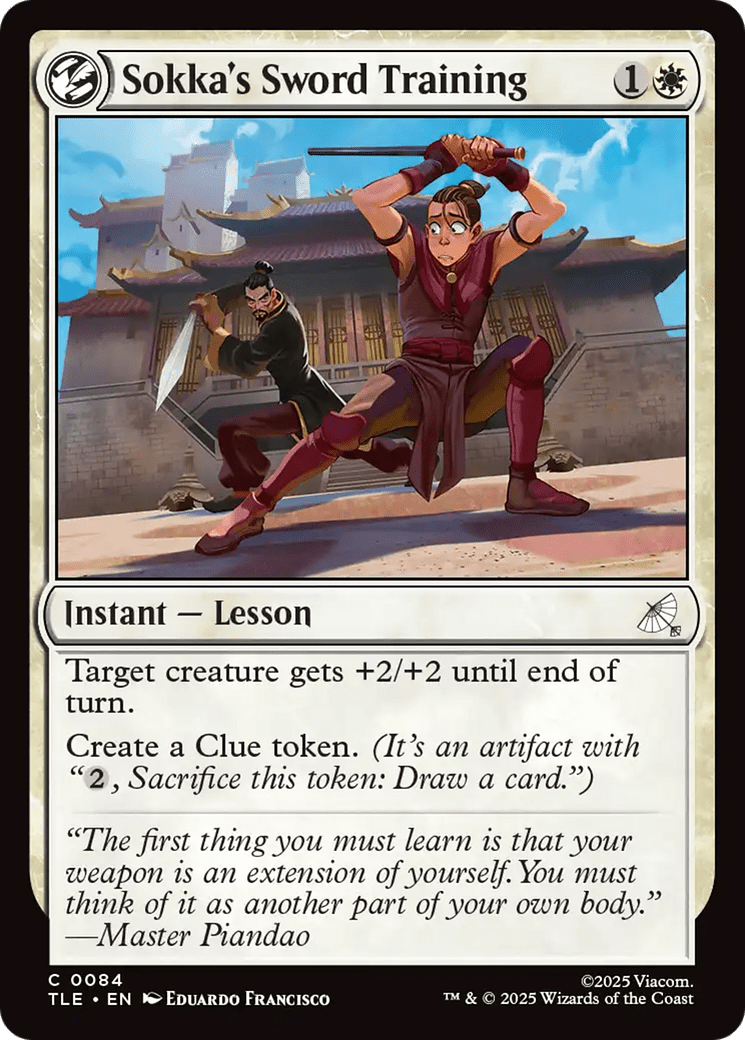 Sokka's Sword Training [Avatar: The Last Airbender: Eternal-Legal] MTG Single Magic: The Gathering  | Multizone: Comics And Games