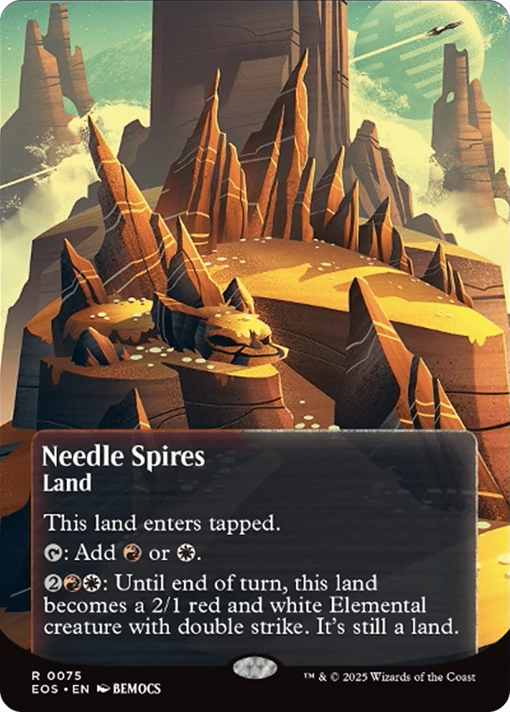 Needle Spires (0075) (Borderless) [Edge of Eternities: Stellar Sights] MTG Single Magic: The Gathering  | Multizone: Comics And Games