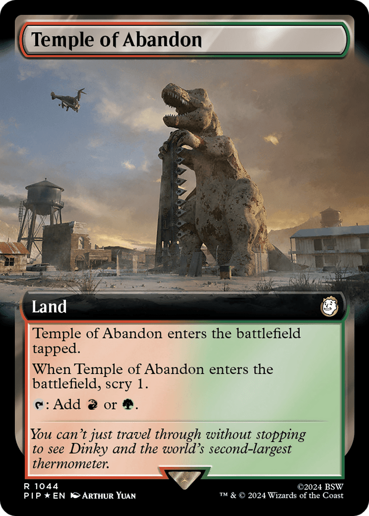 Temple of Abandon (Extended Art) (Surge Foil) [Fallout] MTG Single Magic: The Gathering  | Multizone: Comics And Games