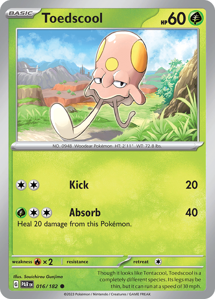 Toedscool (016/182) [Scarlet & Violet: Paradox Rift] Pokemon Single Pokémon  | Multizone: Comics And Games
