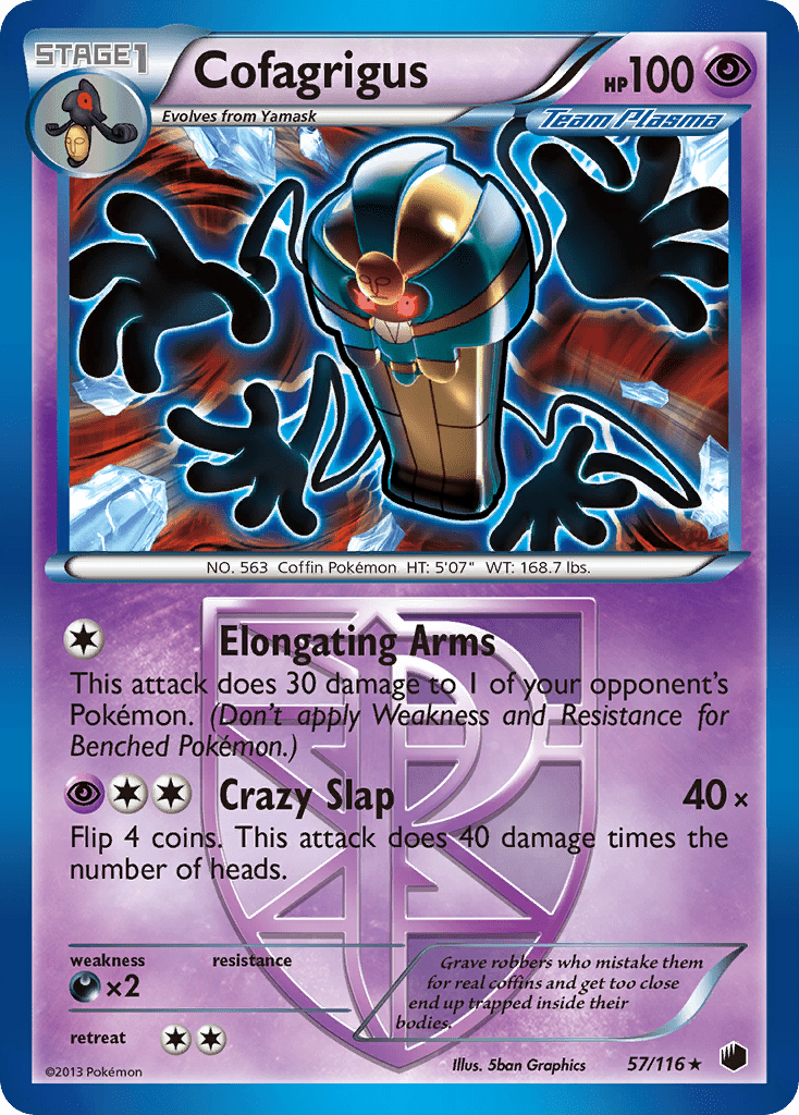 Cofagrigus (57/116) [Black & White: Plasma Freeze] Pokemon Single Pokémon  | Multizone: Comics And Games