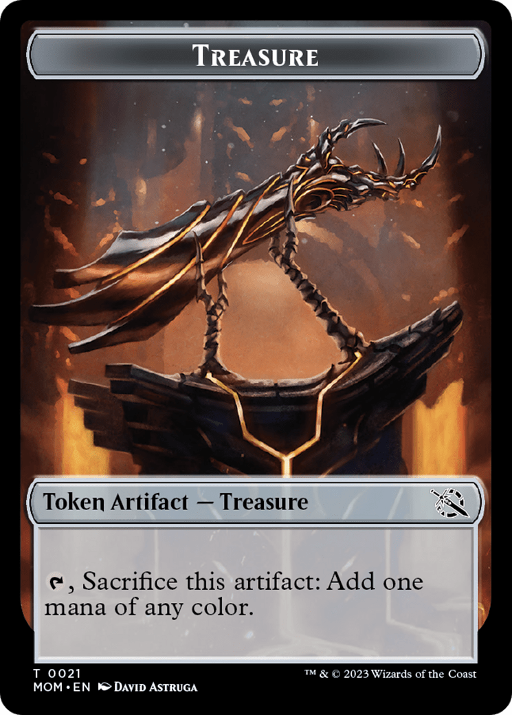 Treasure (21) // Dinosaur Double-Sided Token [March of the Machine Tokens] MTG Single Magic: The Gathering  | Multizone: Comics And Games