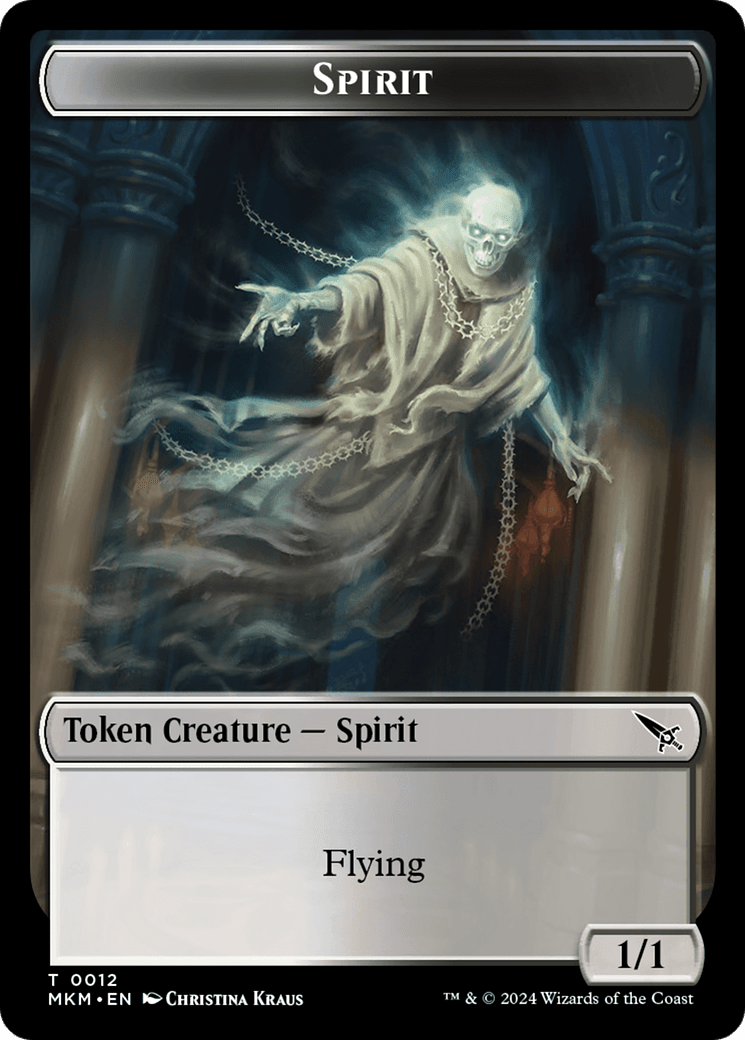 Detective // Spirit Double-Sided Token [Murders at Karlov Manor Tokens] MTG Single Magic: The Gathering  | Multizone: Comics And Games