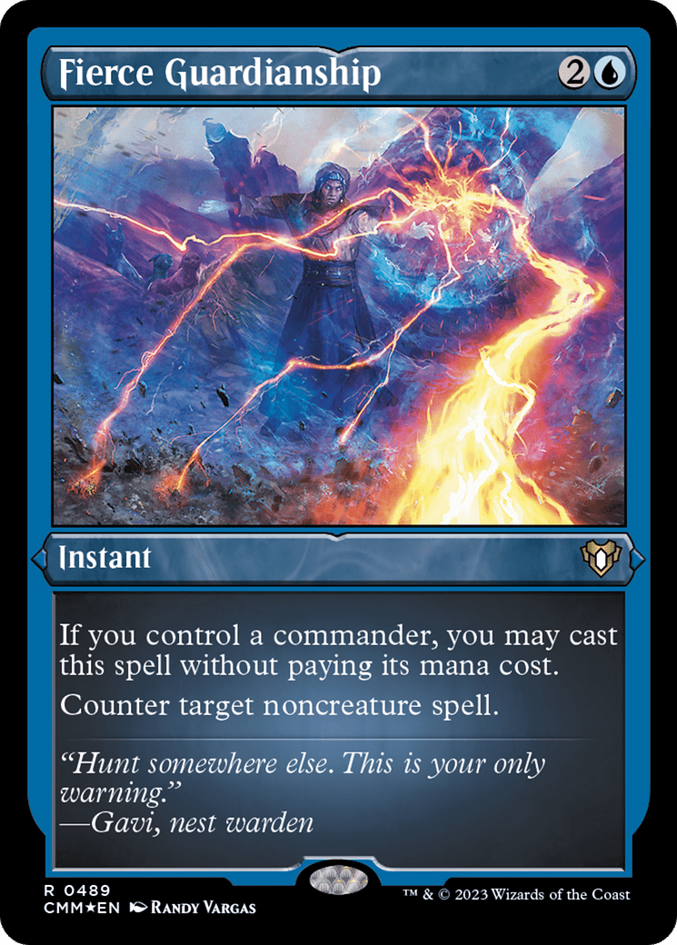 Fierce Guardianship (Foil Etched) [Commander Masters] MTG Single Magic: The Gathering  | Multizone: Comics And Games