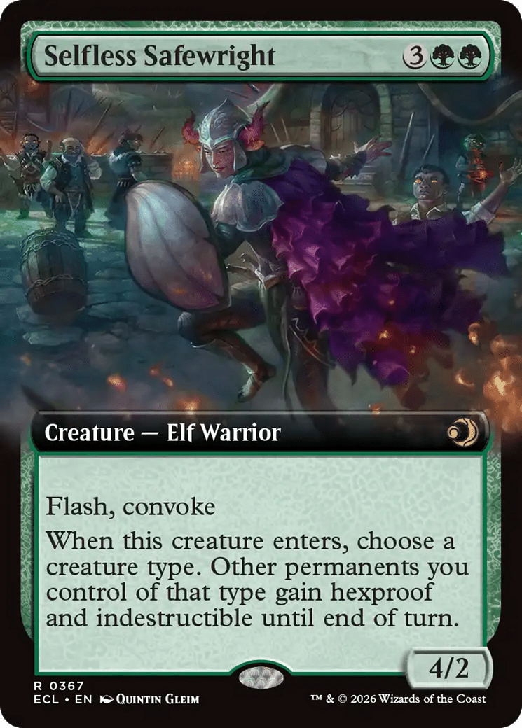 Selfless Safewright (Extended Art) [Lorwyn Eclipsed] MTG Single Magic: The Gathering  | Multizone: Comics And Games