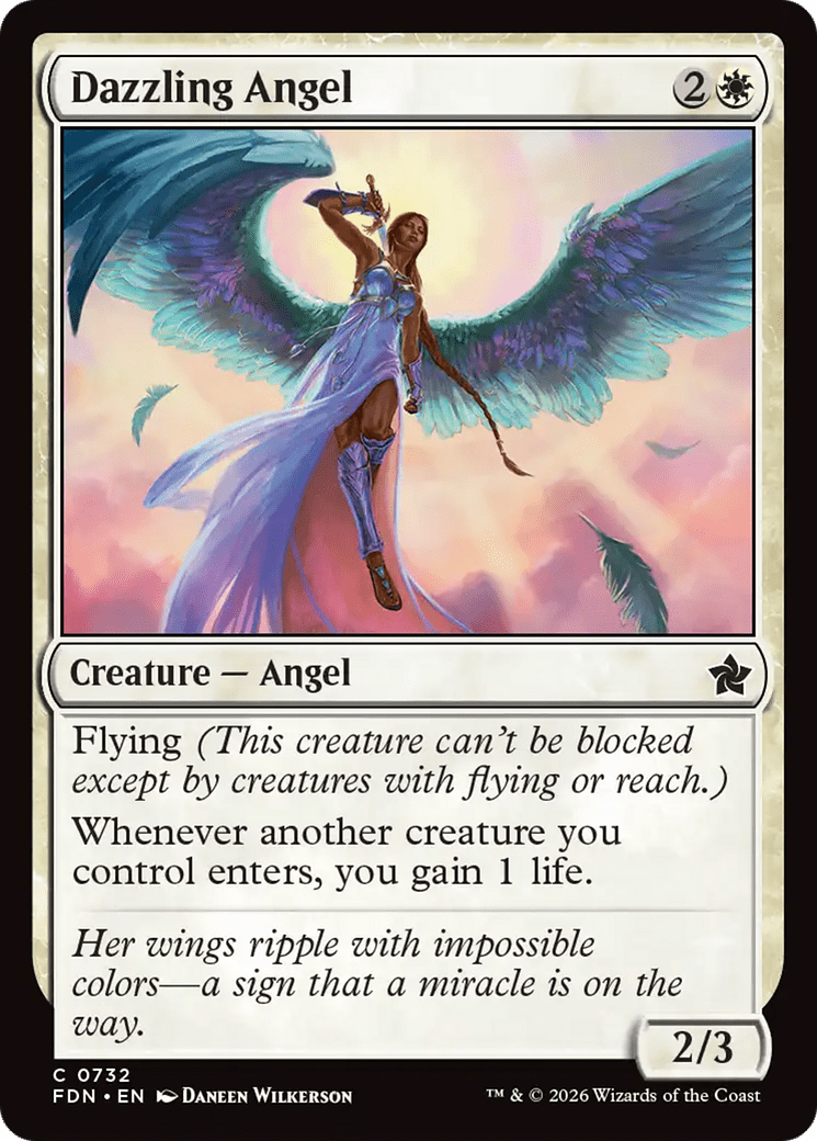 Dazzling Angel (0732) [Foundations] MTG Single Magic: The Gathering  | Multizone: Comics And Games